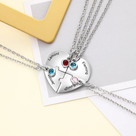 Personalized Stainless Steel Heart Shaped Necklace