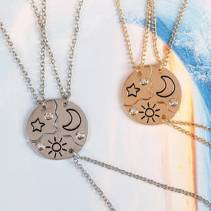 Collier pendentif trois pièces Meilleur ami